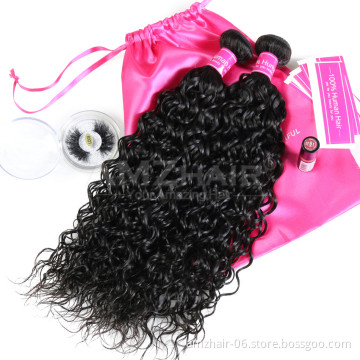 Water Wave Double Weave Raw Brazilian Human Hair Vendors Cheap Wholesale Price Cuticle Aligned Remy Human Hair Extension Bundle
